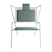 Chaise lounge en acier blanc et coussins opal Capri Easy - Cools Collection