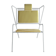 Sillón de acero blanco y cojines amarillos Capri Easy - Cools Collection