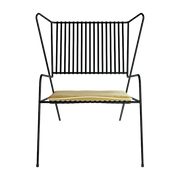 Poltrona lounge in acciaio nero con cuscino giallo Capri Easy - Cools Collection
