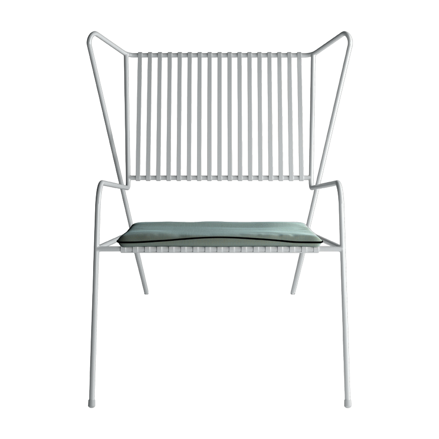 Lounge Chair aus weißem Stahl und Opal-Sitzkissen Capri Easy - -. Cools Collection