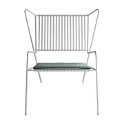 Sillón de acero blanco con cojín de asiento opal Capri Easy - Cools Collection