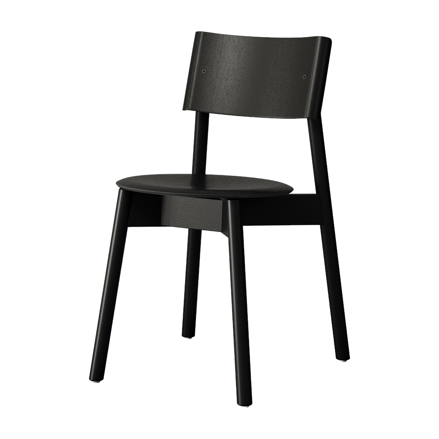 Chair in eco-certified graphite black oak SSD - TIPTOE