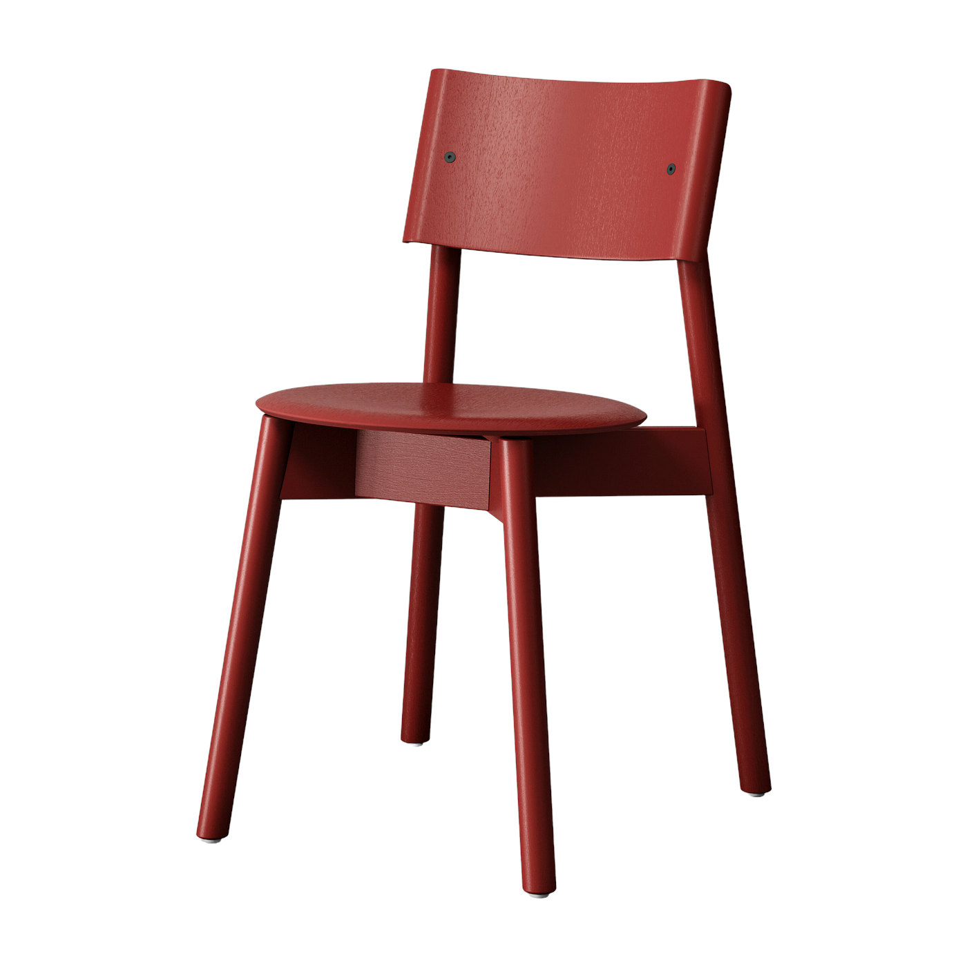 Poppy red oak chair, eco-certified SSD - TIPTOE
