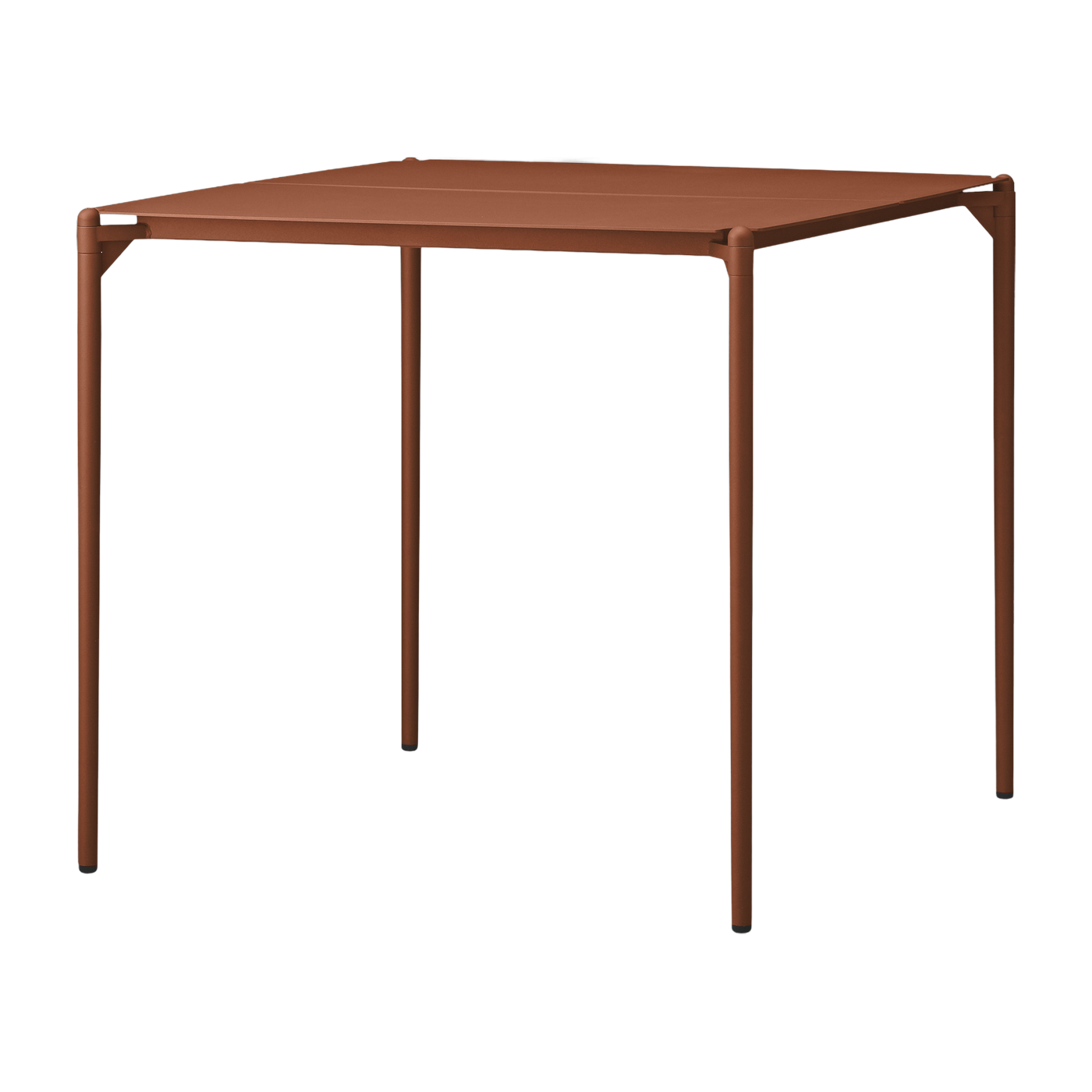 Quadratischer Esstisch aus Stahl Terracotta 80 x 80 cm Novo -. AYTM
