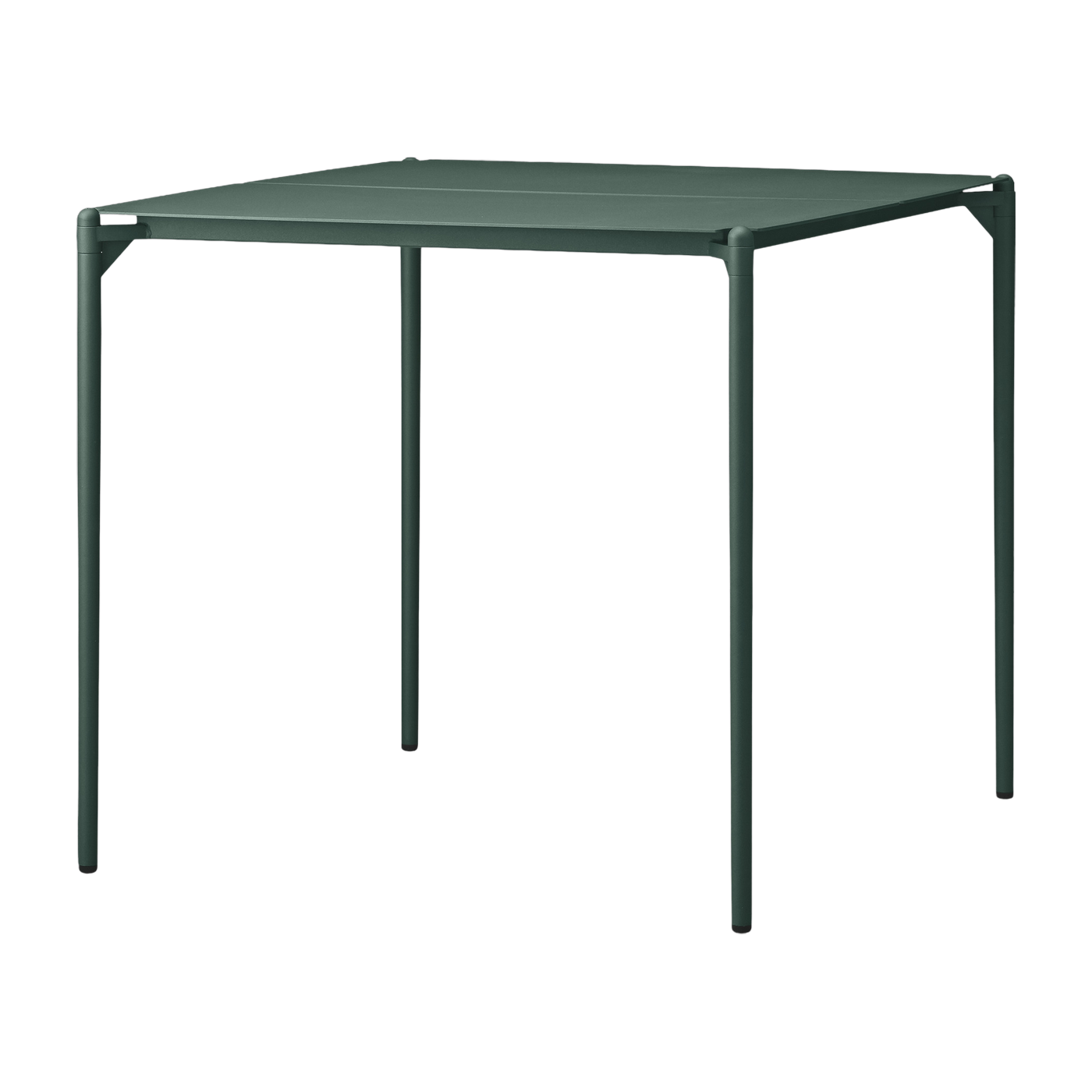 Quadratischer Esstisch aus grünem Stahl 80 x 80 cm Novo - -. AYTM