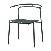 Silla de acero verde con apoyabrazos Novo - AYTM
