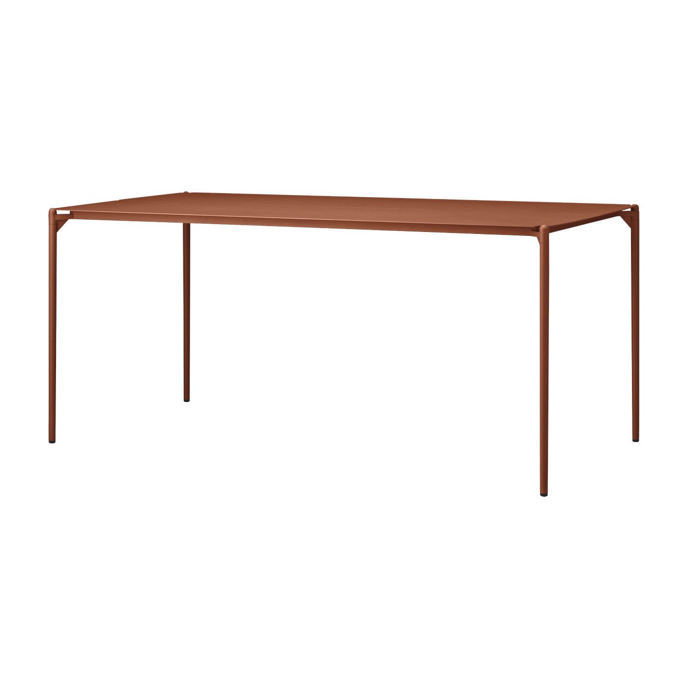 Tavolo da pranzo rettangolare in acciaio di terracotta 160 x 80 cm Novo - AYTM