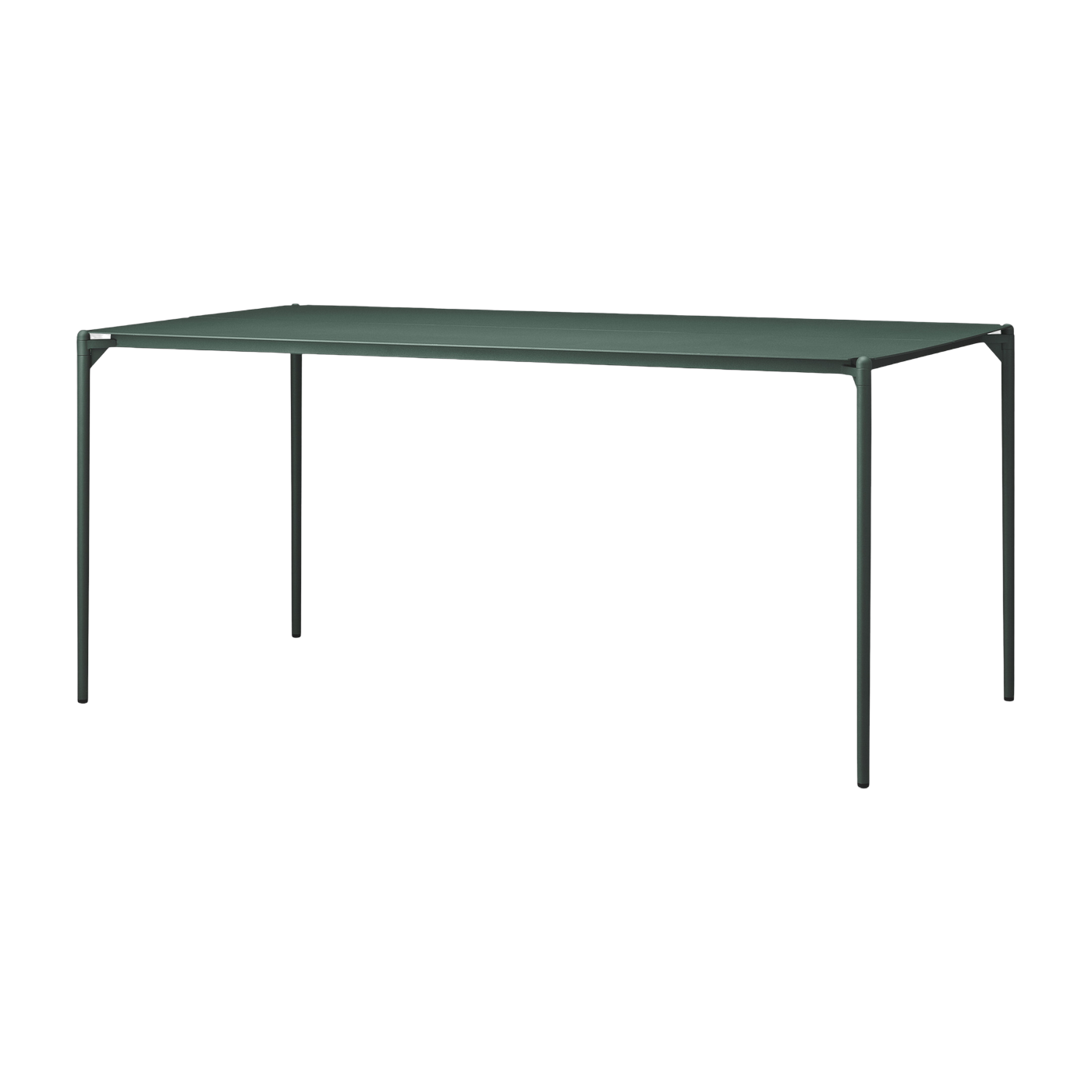 Rechteckiger Esstisch aus grünem Stahl 160 x 80 cm Novo -. AYTM