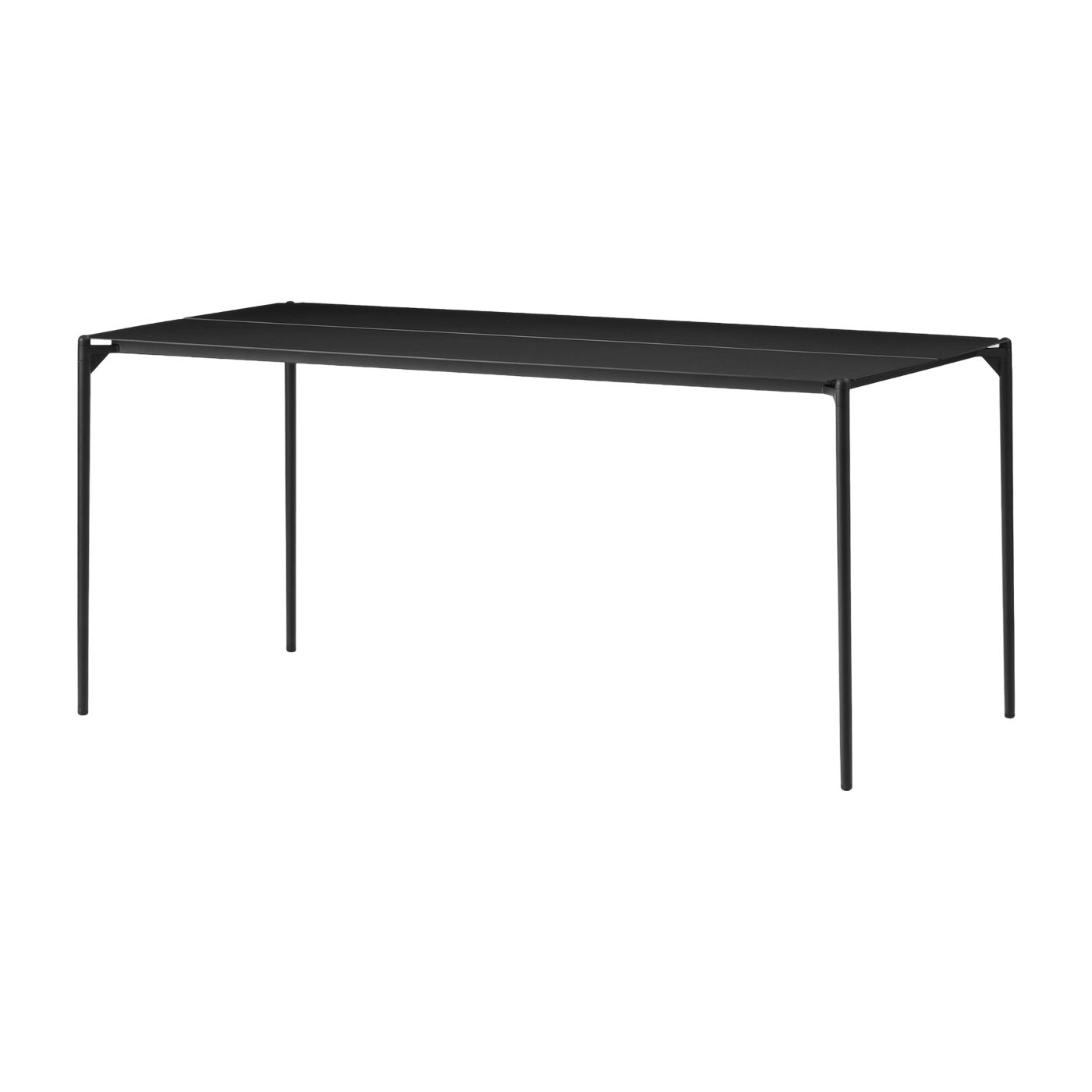 Tavolo da pranzo rettangolare in acciaio nero 160 x 80 cm Novo - AYTM