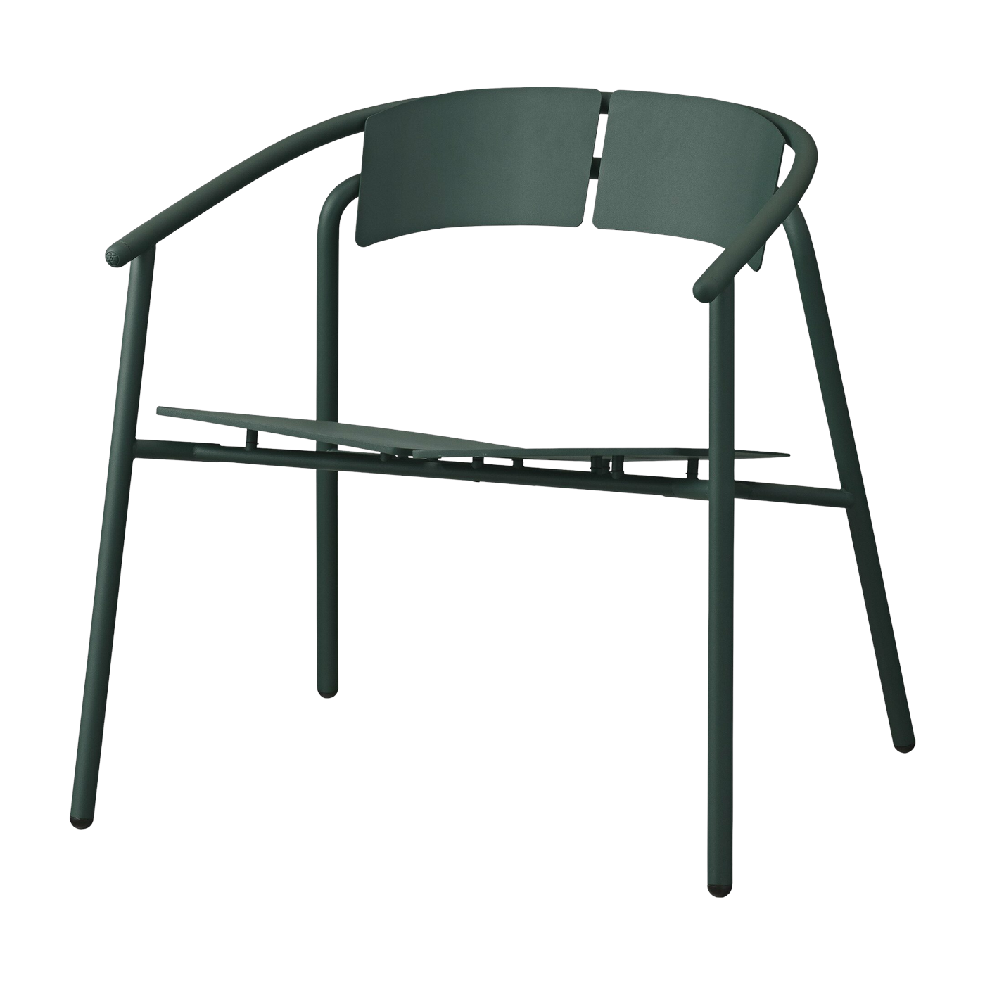 Garten-Loungestuhl mit Armlehnen aus grünem Stahl Novo -. AYTM