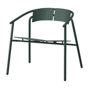 Sillón de jardín de acero verde con apoyabrazos Novo - AYTM