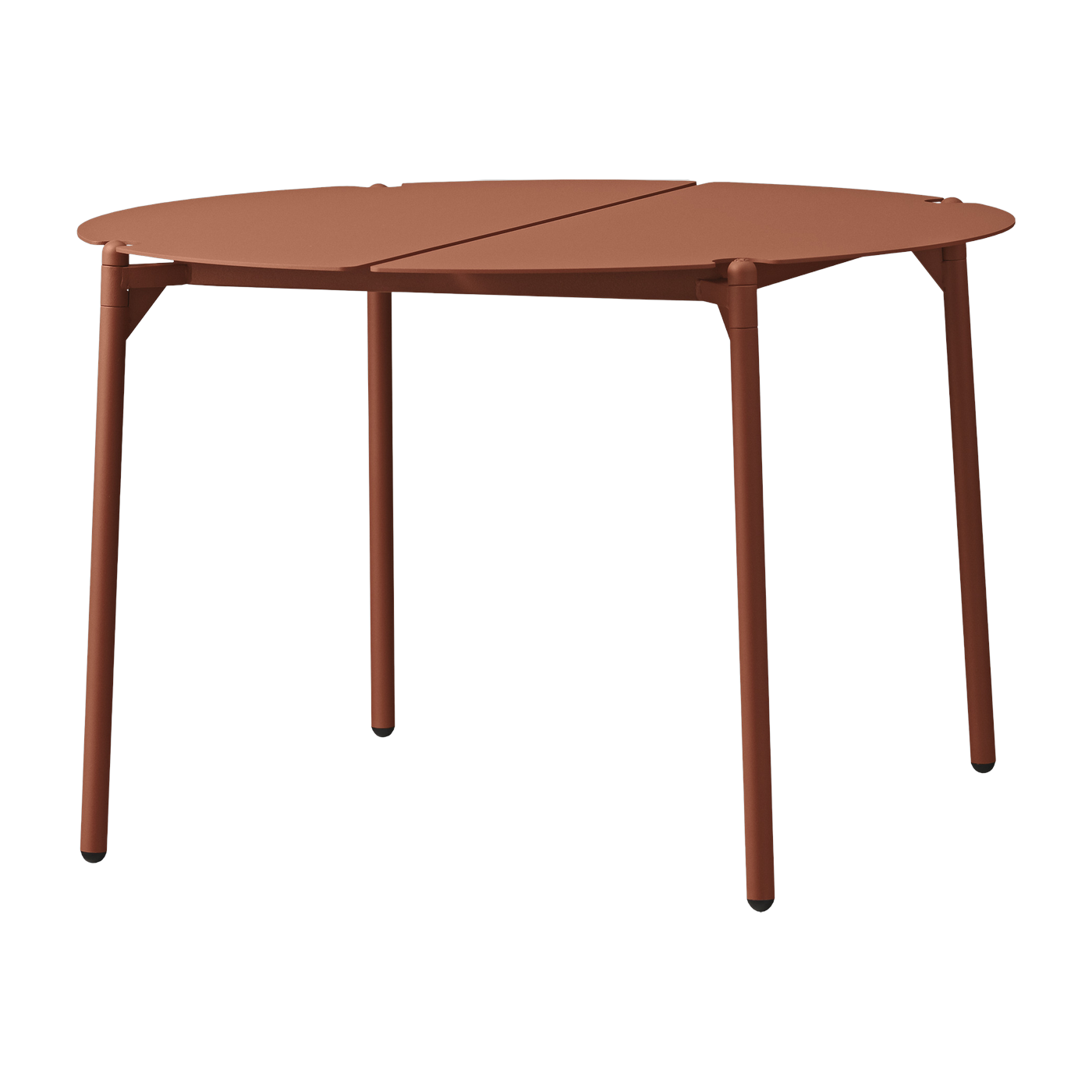 Gartenbeistelltisch aus terracottafarbenem Stahl 70 x 45 cm Novo - -. AYTM