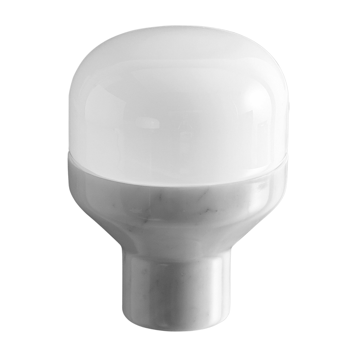 Lampe de table en marbre blanc de carrare 16 x 22 cm Delux Junior - Martinelli Luce