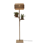 Floor Lampada Bhutan/Scala Bamboo H. 160Cm/Shade 40X25Cm Bl/Nat. Nat. - Good & Mojo