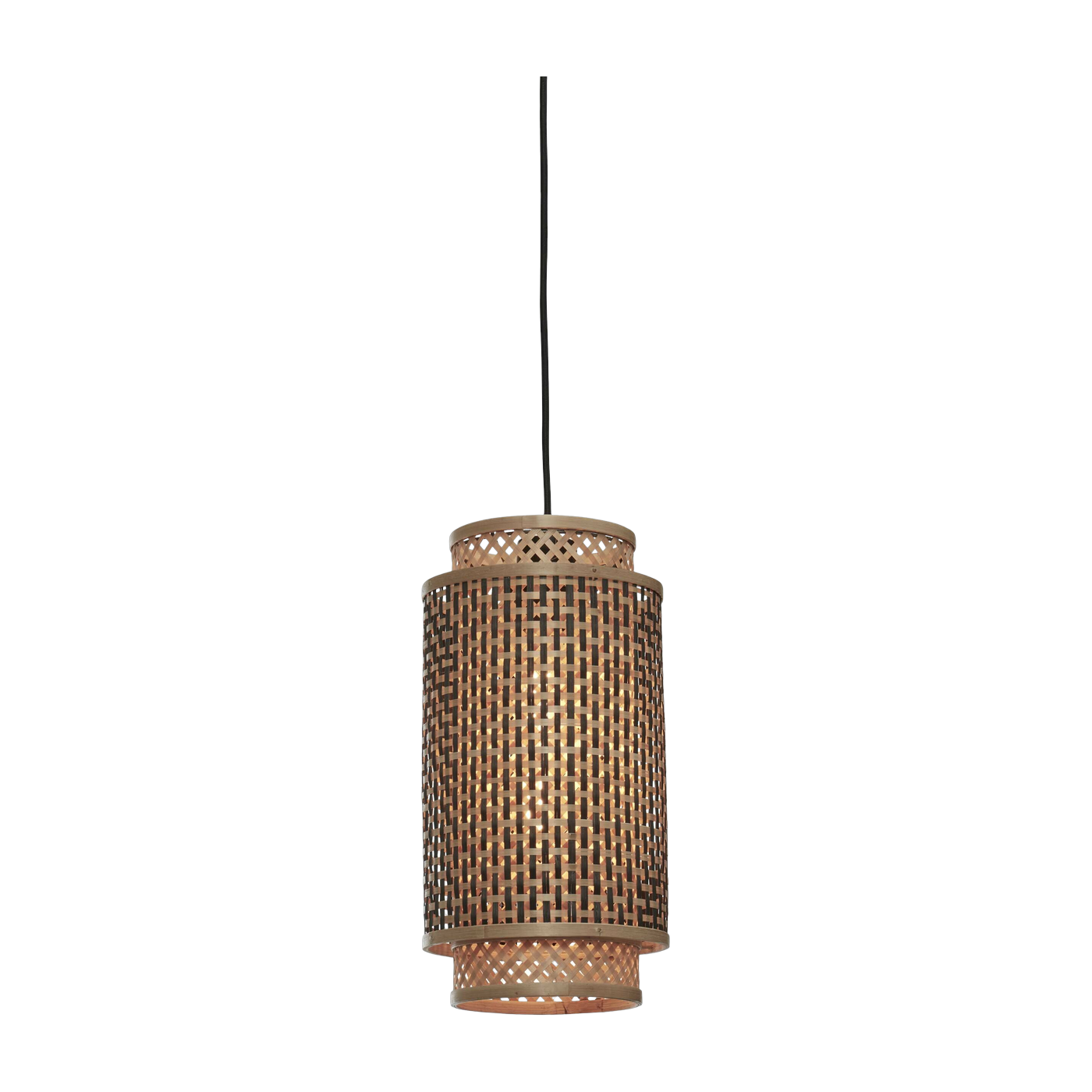 Suspension en bambou noir et naturel 18x35 cm Bhoutan - Good & Mojo