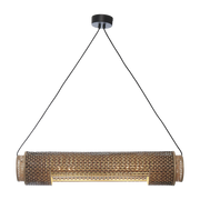 Hanging Lamp Bhutan Bamboo Cylinder 85X18Cm. Black/Natural - Good & Mojo