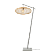 Floor Lamp Cango L Bamboo White H.176Cm/Shade 60X25Cm. Natural - Good & Mojo