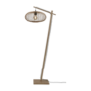 Floor Lamp Cango S Bamboo Nat. H.150Cm/Shade Dia.40X20Cm. Nat. - Good & Mojo