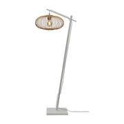 Floor Lampada Cango S Bamboo Bianco H. 150Cm/Shade Dia. 40X20Cm. Nat. - Good & Mojo