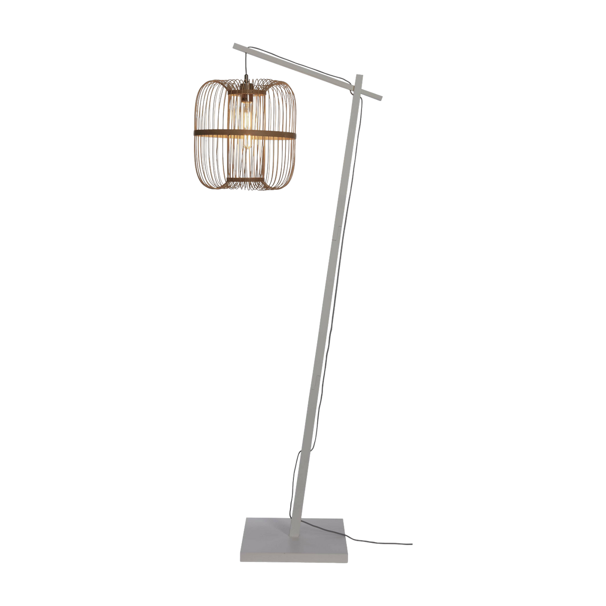 Stehlampe Hokkaido L Weiss/38X35. Nat. - Good & Mojo