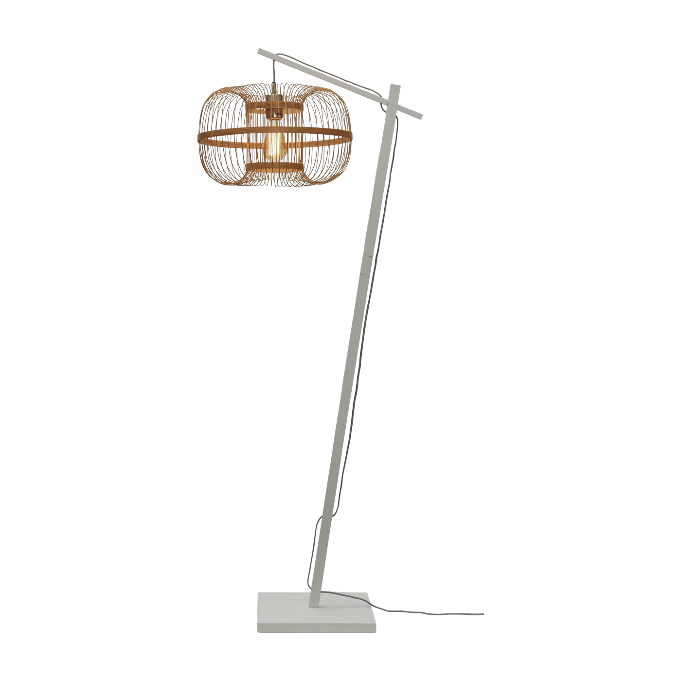 Stehlampe Hokkaido S Weiss/25X38. Nat - Good & Mojo