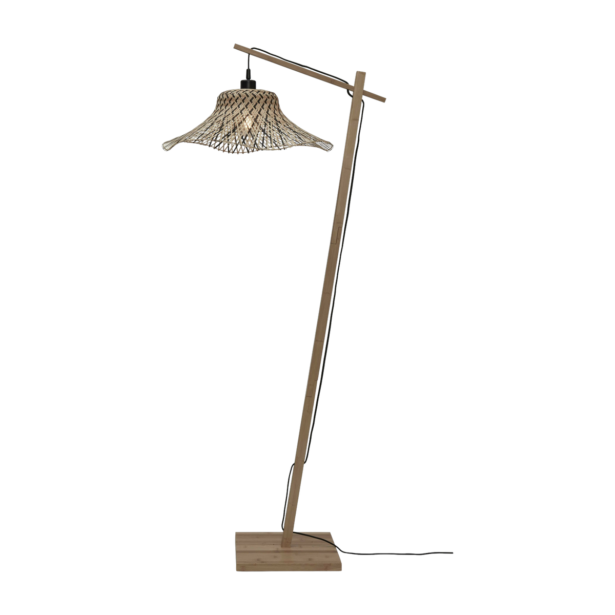 Stehlampe Ibiza S Nat/50X15. Schw/Nat. - Good & Mojo
