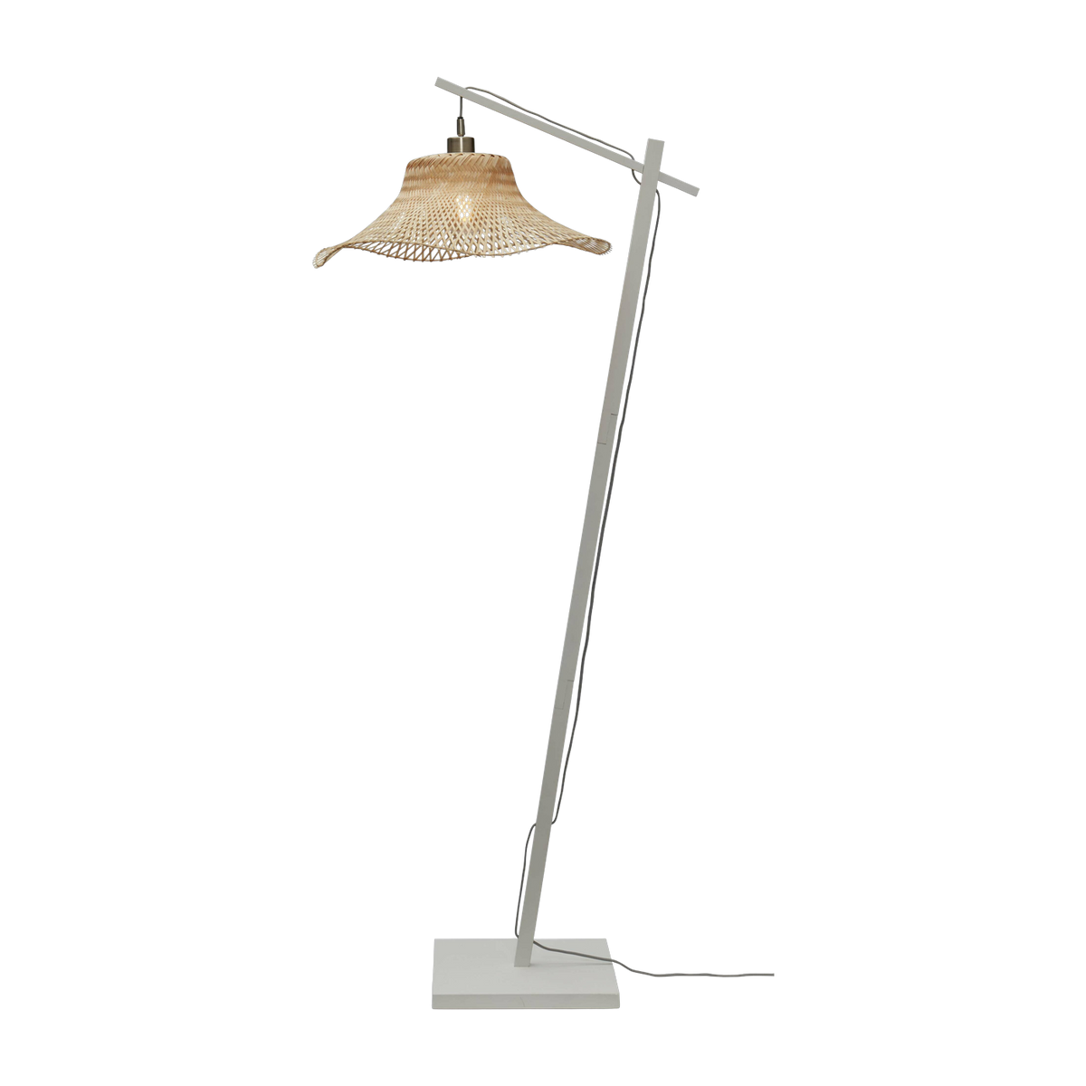 Stehlampe Ibiza S Weiss/50X15. Nat. - Good & Mojo