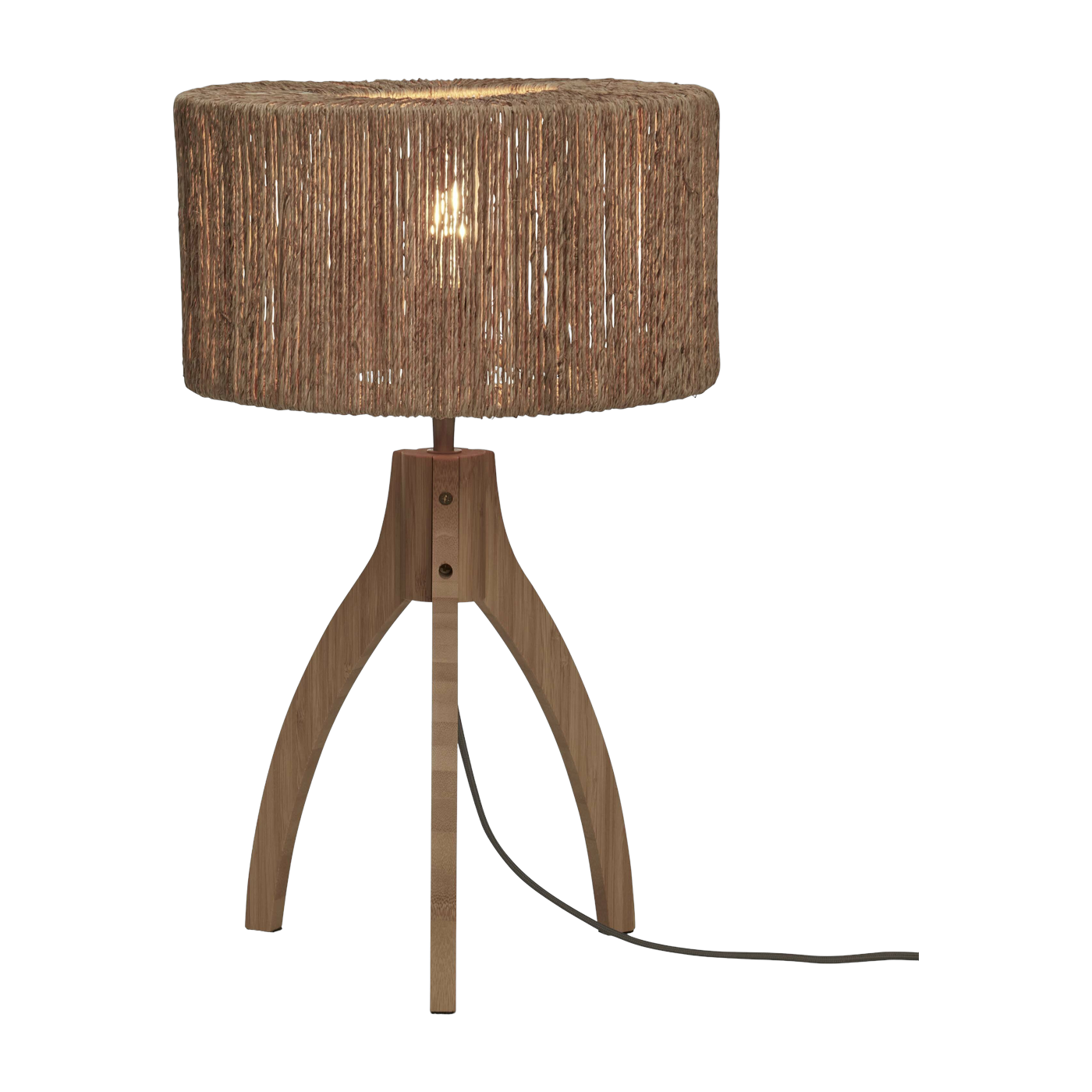 Lámpara de mesa en bambú natural con pantalla natural 30 x 40 cm Iguazu - Good & Mojo