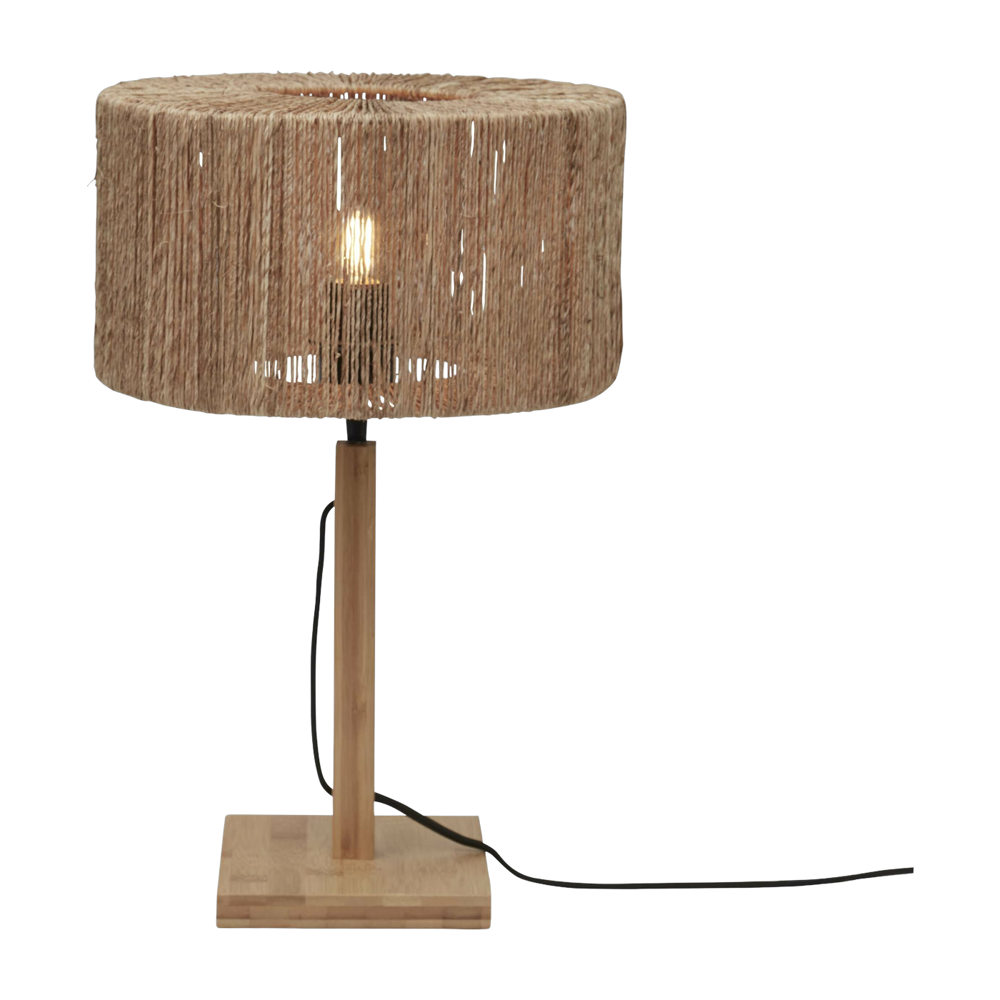 Lampe à poser en bambou naturel avec abat-jour naturel 30x37 cm Iguazu - Good & Mojo