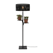 Lampada da terra con mensola in bambù nero 50x158cm Java - Good & Mojo