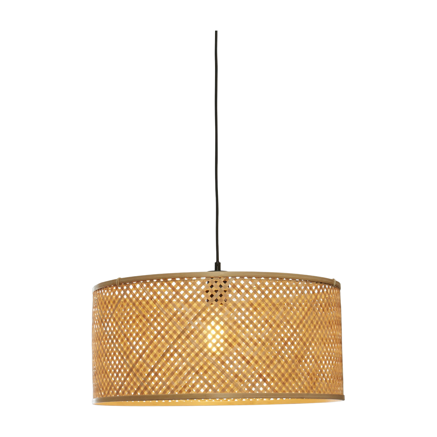 Lampe suspendue ronde en bambou naturel 50x22 cm Java - Good & Mojo