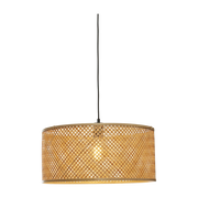Lampada a sospensione Java Bamboo Round /Straight Dia. 50Xh. 22Cm. Natural - Good & Mojo