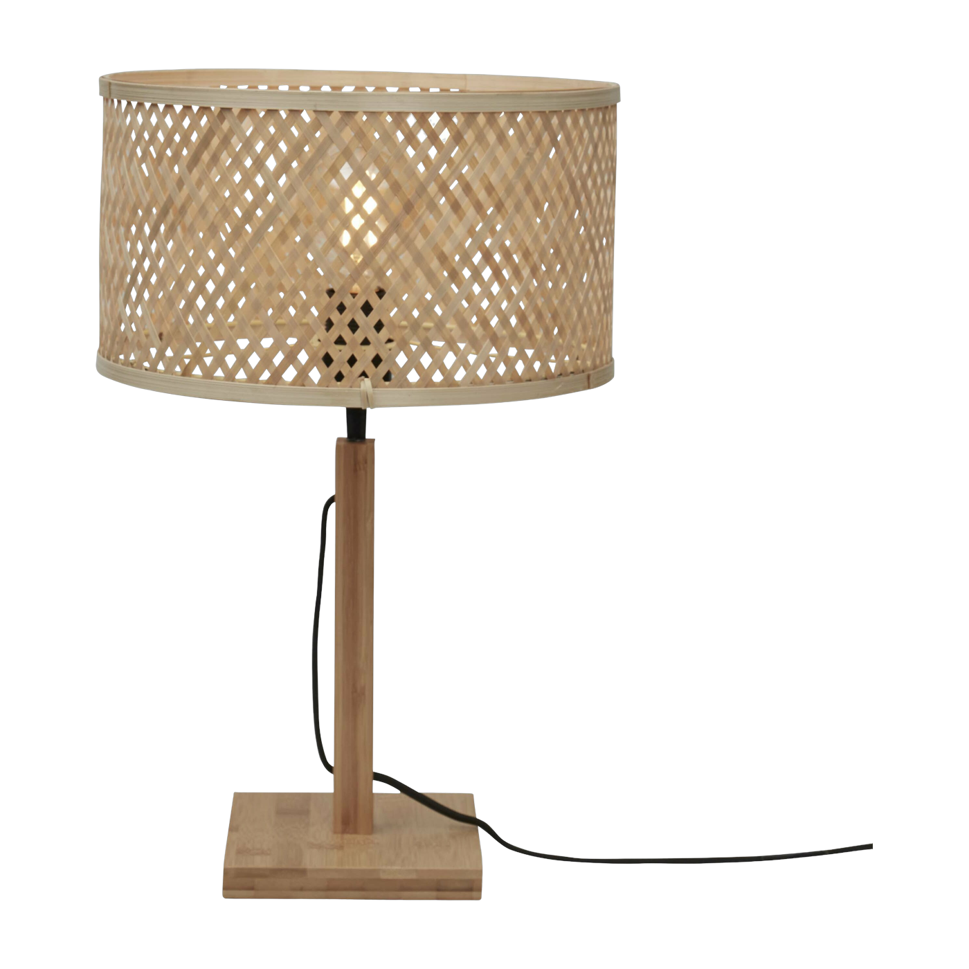 Table Lamp Java Dritto Bamboo Nat. H. 38Cm/Shade 32X18Cm. Nat. - Good & Mojo