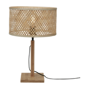 Lampe à poser en bambou naturel avec abat-jour naturel 32x38 cm Java - Good & Mojo