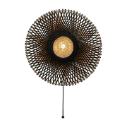 Wall Lampada Kalimantan Bamboo Dia. 60X15Cm Natural / Black. M - Good & Mojo