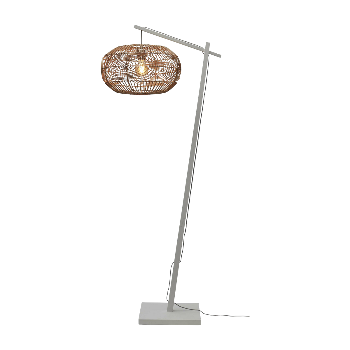 Stehlampe Madeira Weiss/48Cm. Nat. - Good & Mojo
