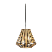 Hanging Lamp Merapi Bamboo/Diamond 30Xh.30Cm. Black/Natural - Good & Mojo