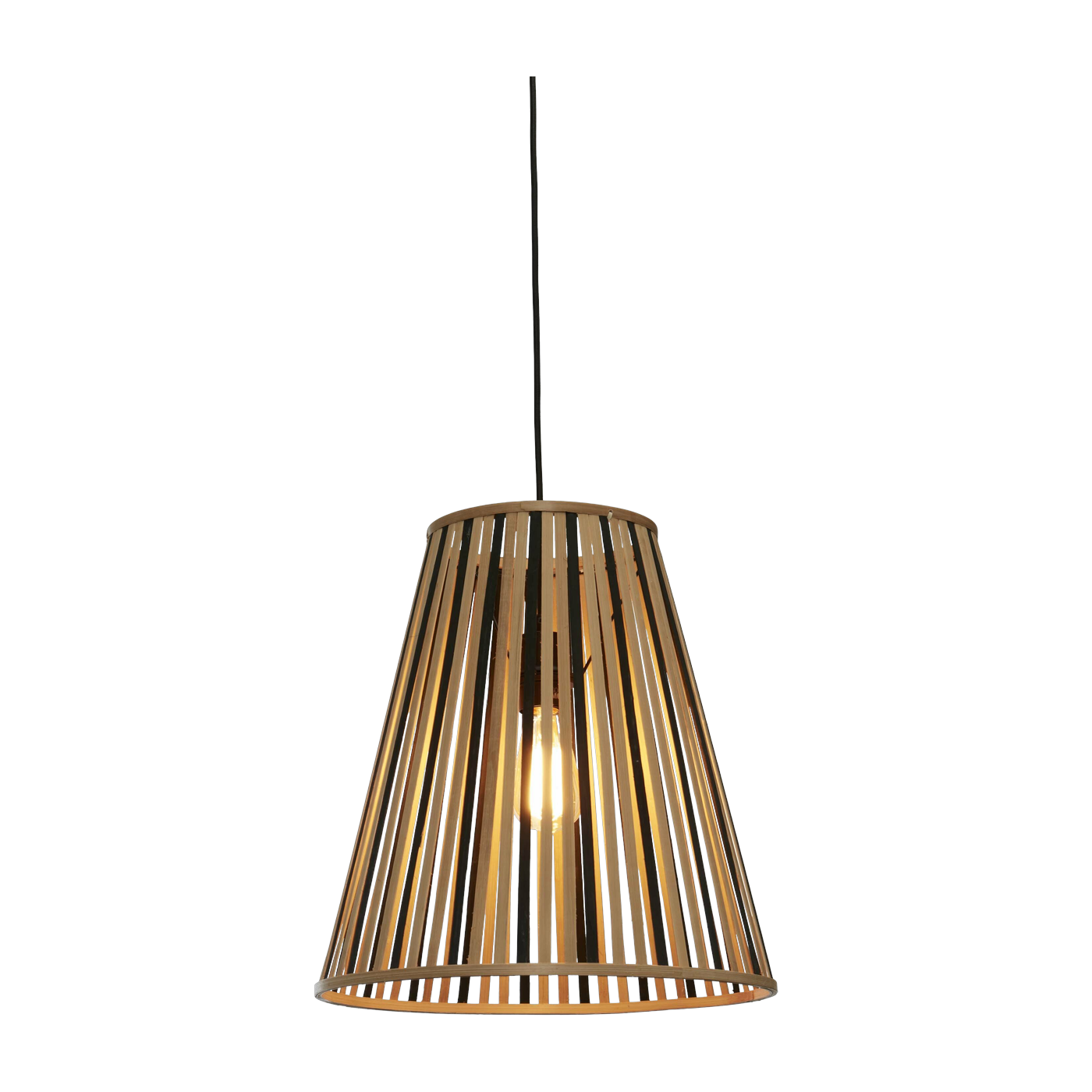 Suspension en bambou noir et naturel 40x42 cm Merapi - Good & Mojo