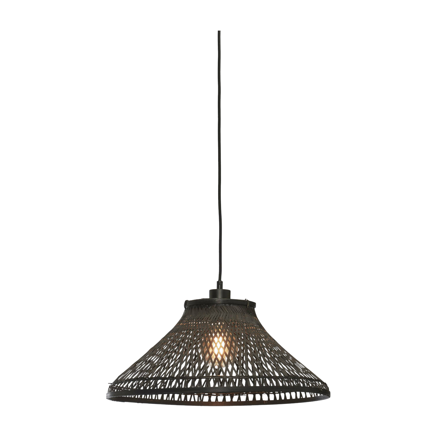 Lampe suspendue en bambou de tahiti noir 45x20 cm Tahiti - Good & Mojo