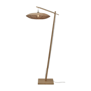 Floor Lampada Tanami L Bamboo Nat. H. 176Cm/ Disc Dia. 55Xh. 14 Cm Rattan. Nat. - Good & Mojo
