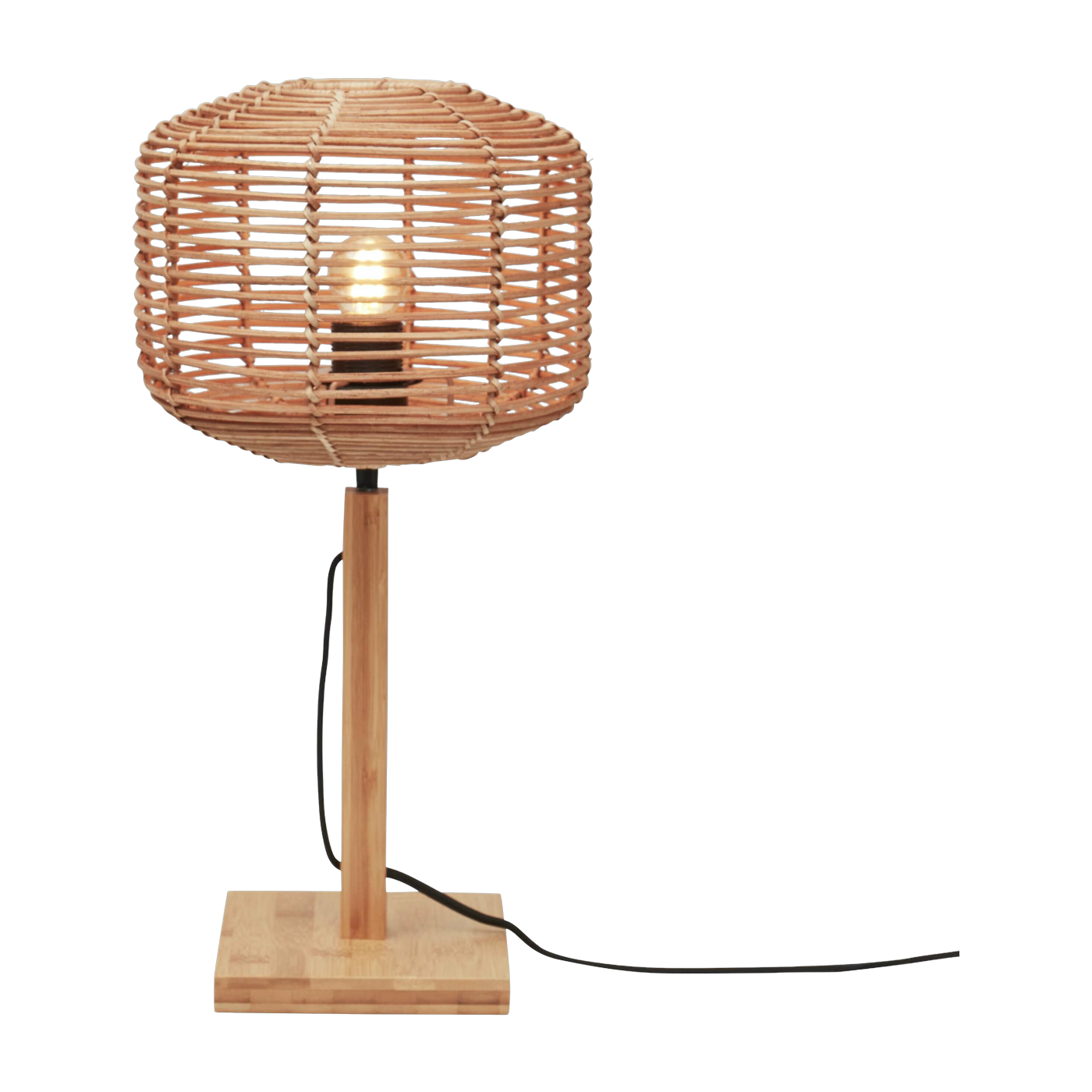 Lampe à poser en bambou naturel avec abat-jour naturel 25x20 cm Tanami - Good & Mojo