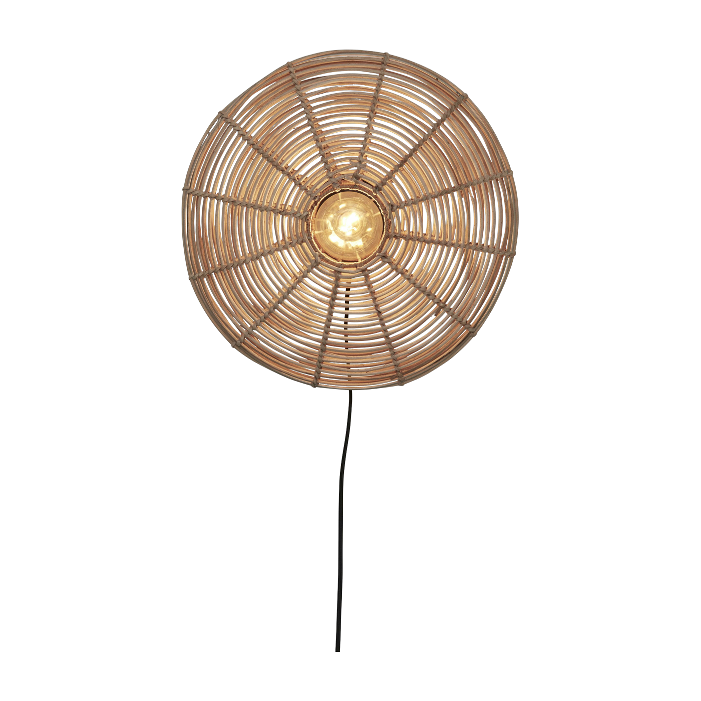 Wall Lampada Tanami Rattan Disc S Dia. 40Xh. 10Cm. Natural - Good & Mojo