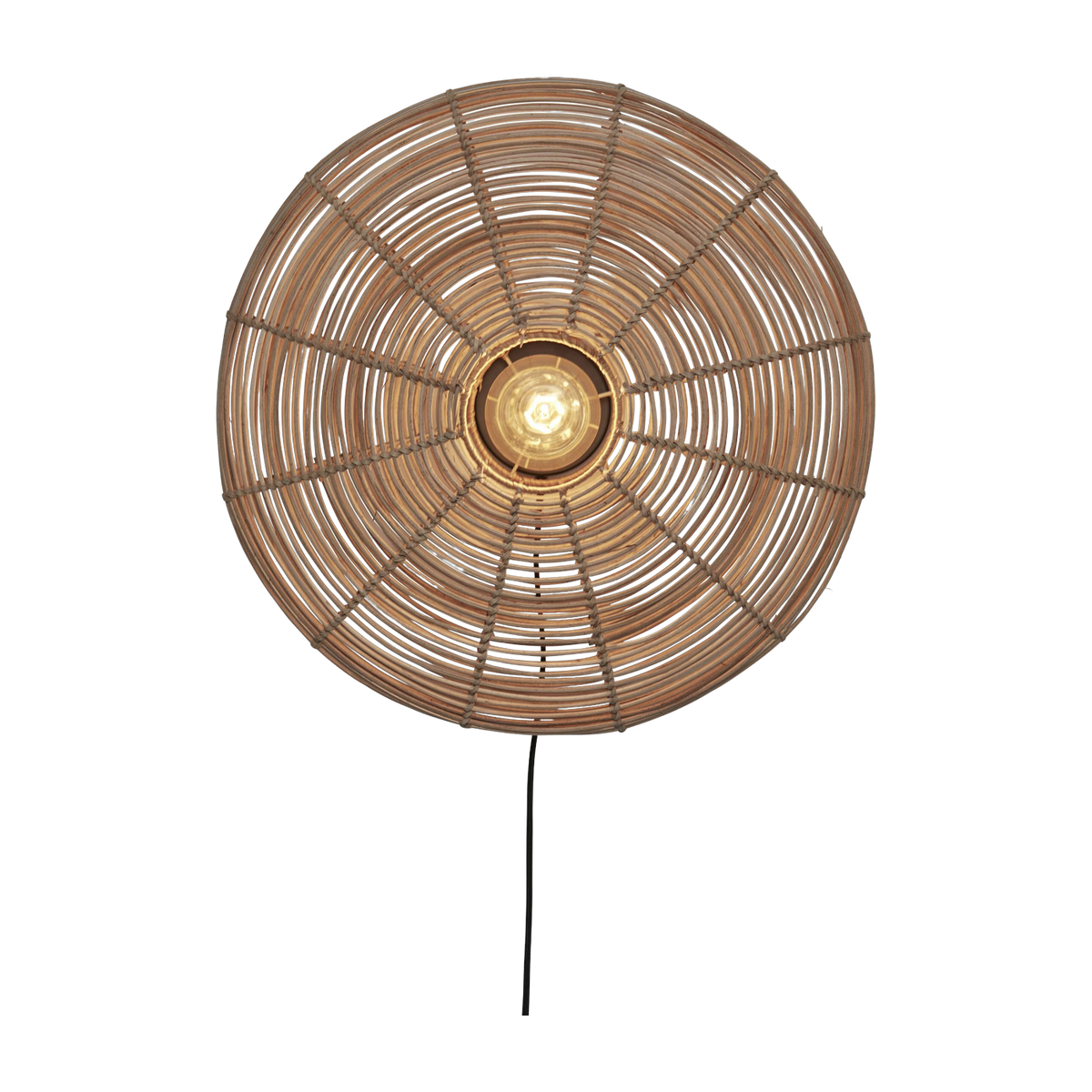 Wall Lampada Tanami Rattan Disc L Dia. 55Xh. 14Cm. Natural - Good & Mojo