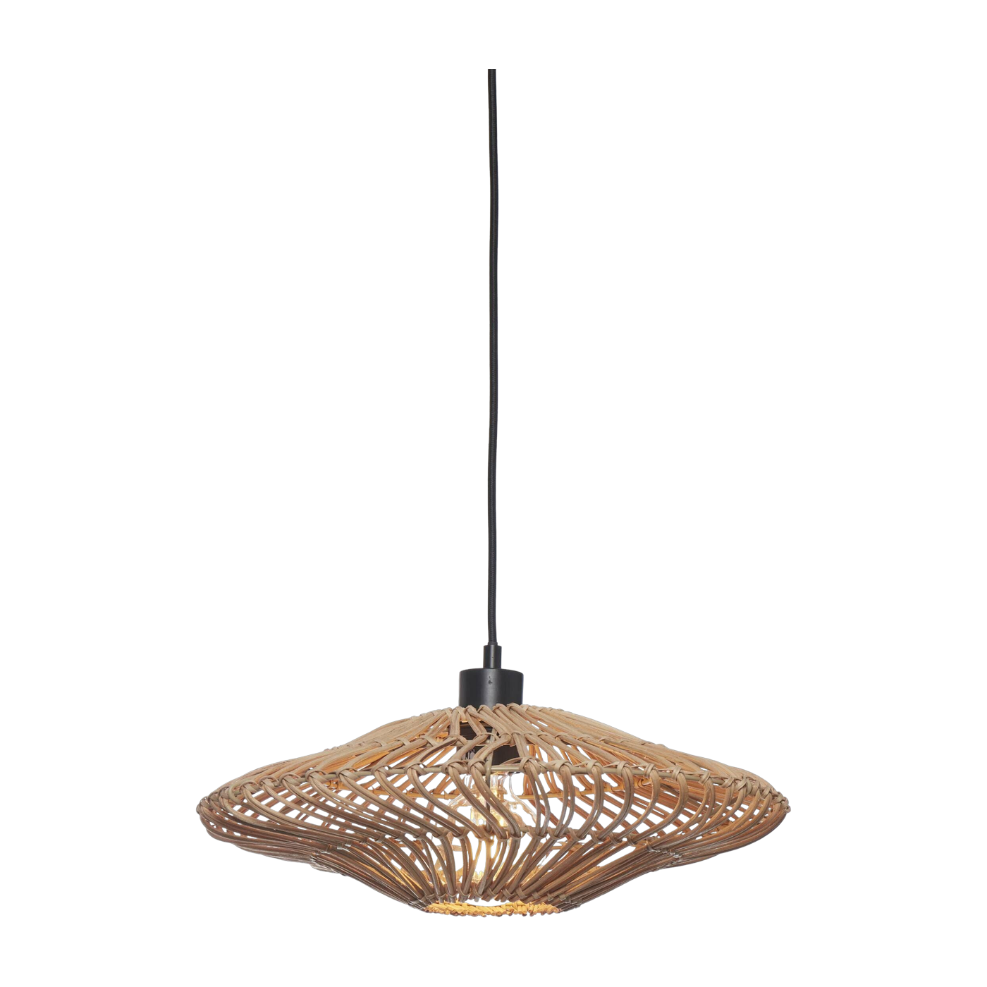 Hanging Lamp Zanzibar S Rattan/Flat Dia.40Xh.12Cm. Natural - Good & Mojo