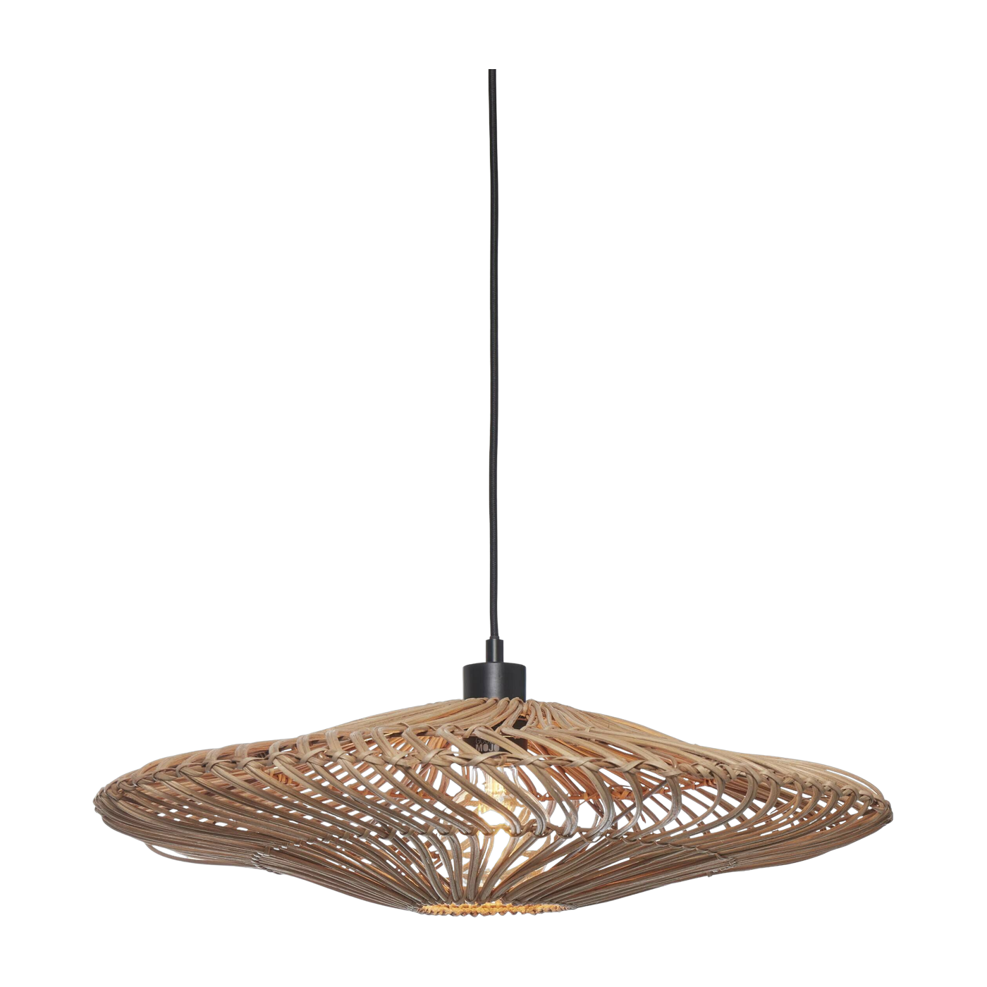 Hanging Lamp Zanzibar L Rattan/Flat Dia.55Xh.14Cm. Natural - Good & Mojo