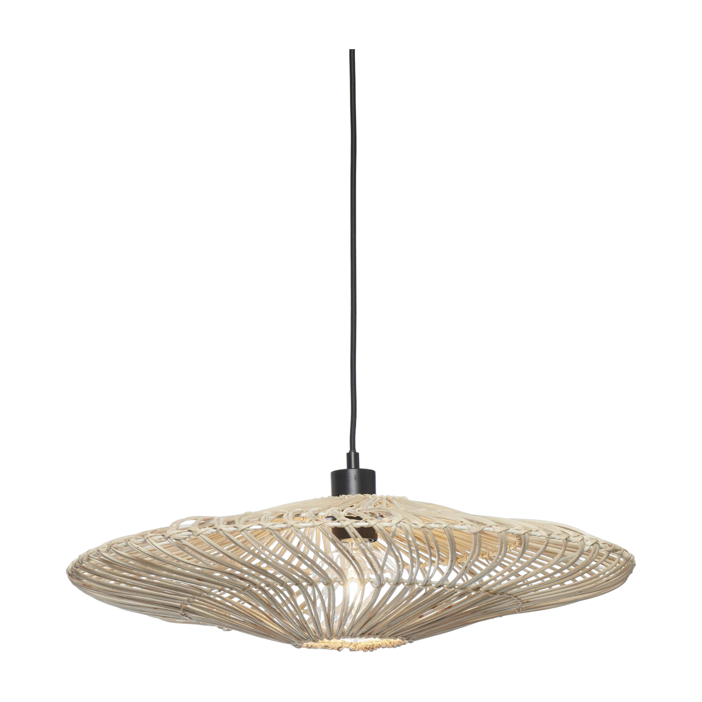 Hanging Lamp Zanzibar L Rattan/Flat Dia.55Xh.14Cm. White - Good & Mojo
