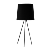 Lampada da terra in alluminio e tessuto nero 192 cm Eva - Martinelli Luce