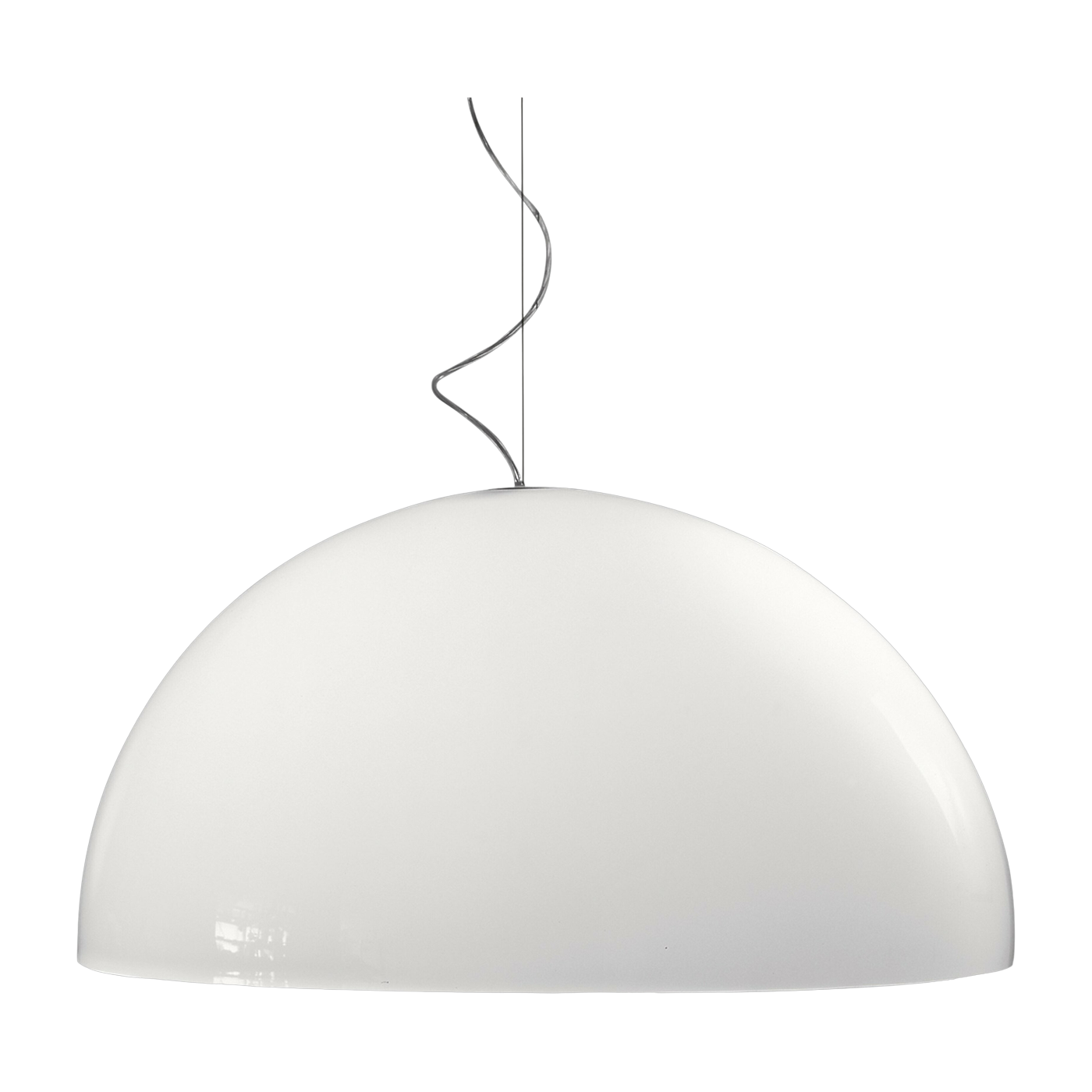 Suspension en métal blanc 85 x 42,5 cm Blow - Martinelli Luce