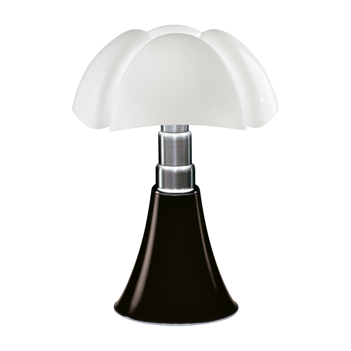 Lámpara inalámbrica de acero inoxidable marrón oscuro 27 x 35 cm Mini Pipistrello - Martinelli Luce