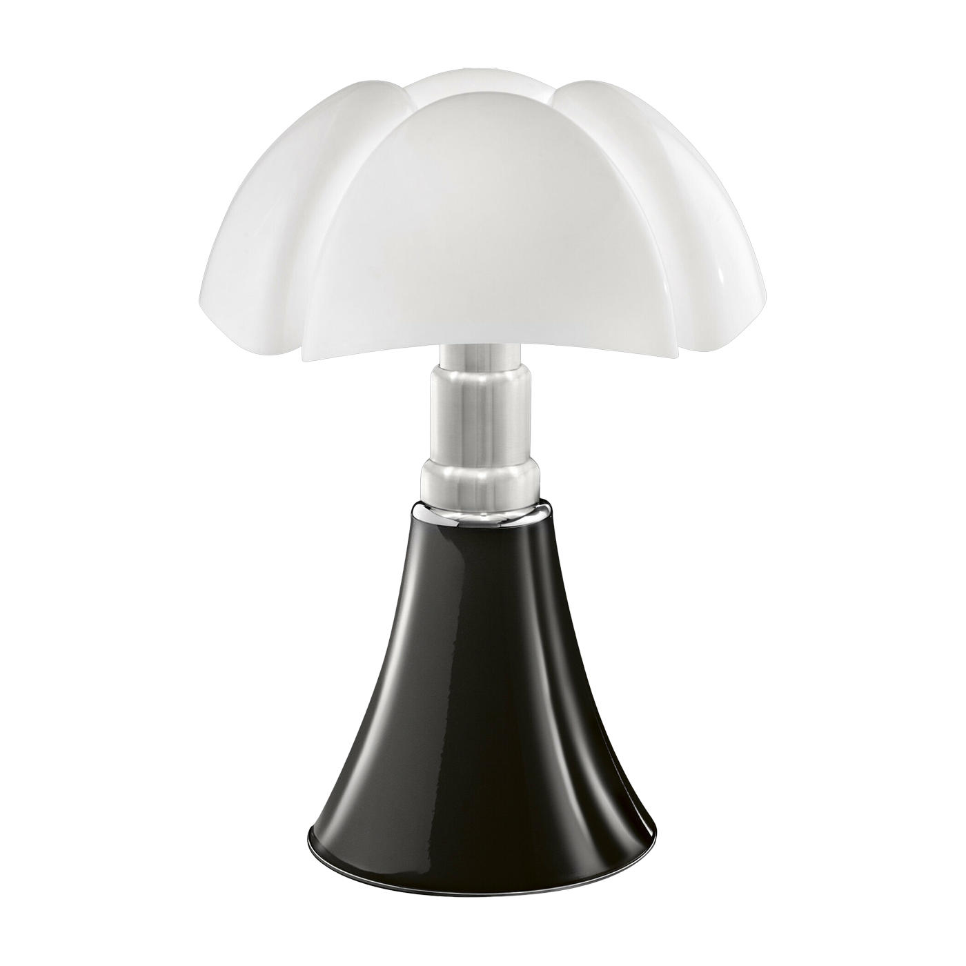 Lampe en acier inox noir 55 x 86 cm Pipistrello - Martinelli Luce